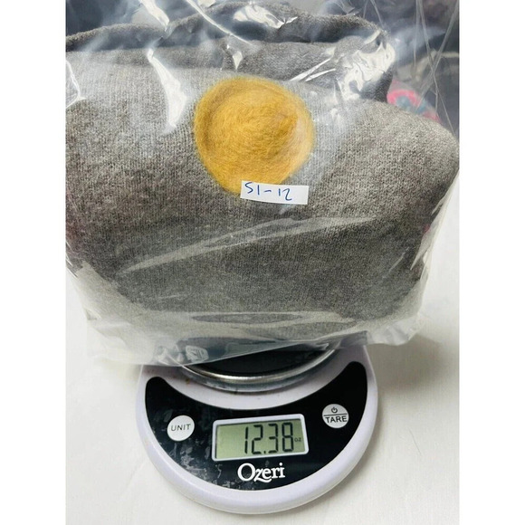 Patrizia Luca Milano Womens Pullover Sweater M Embroidered Felt Polka Dot Gray - Picture 9 of 9